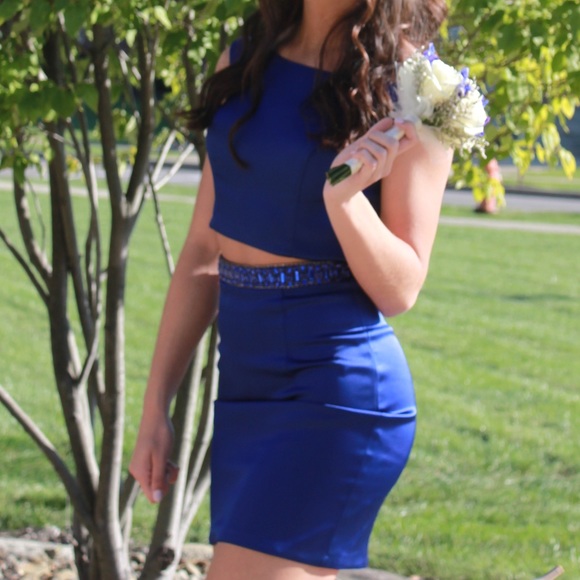 Sherri Hill Two Piece Homecoming Dress - Picture 3 of 5